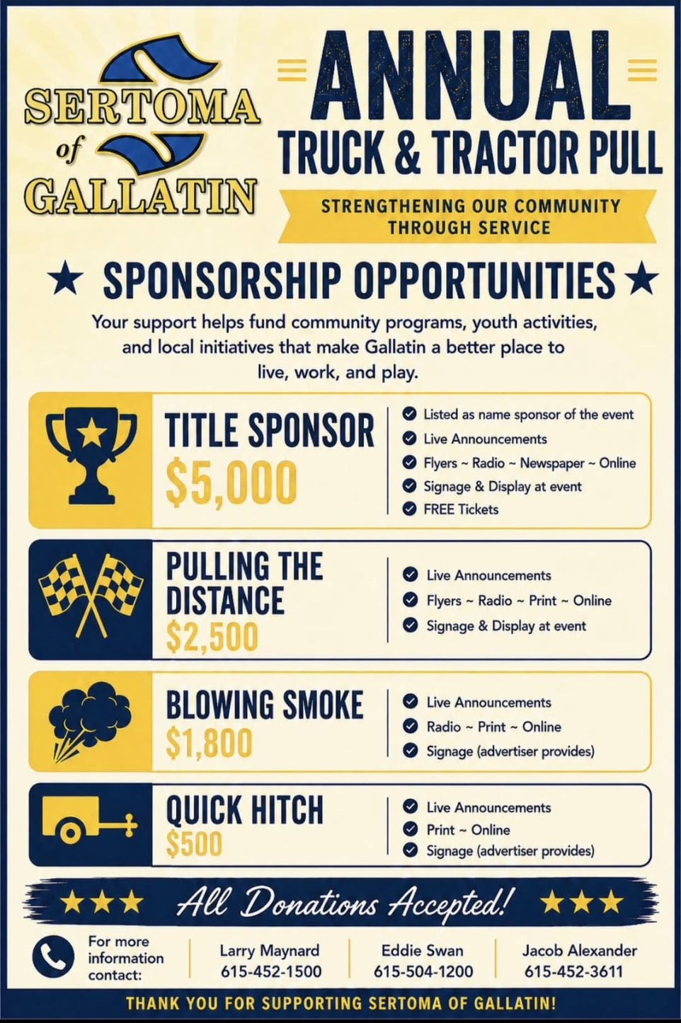 Sertoma Truck & Tractor Pull Sponsor Info